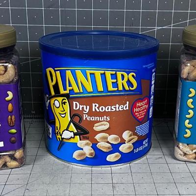 3 New Tubs of Nuts: Peanuts, Cashew and Mixed Nuts 