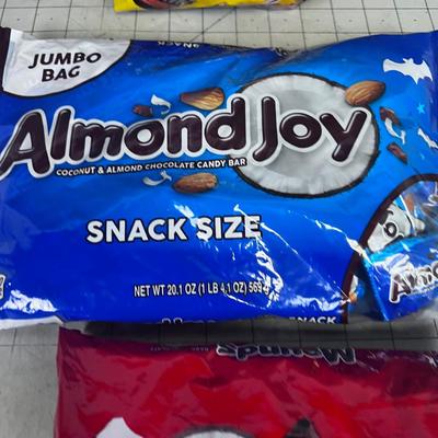 3 Large Bags of Candy: Hershey, Mounds, Almond Joy 
