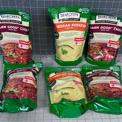 BEAR CREEK Soup and Chili Mixes (6) 