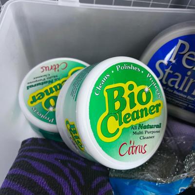 TUB OF CLEANING MOSTLY NEW 