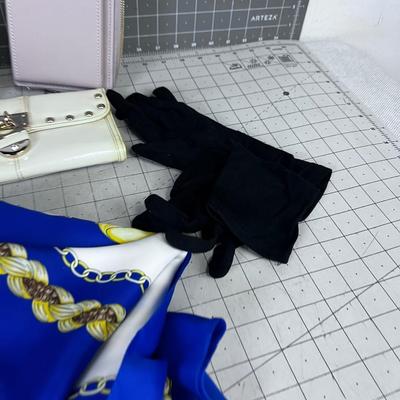 Lot of Lady Things; Scarf, Glove, Wallets, Purse Bags etc.