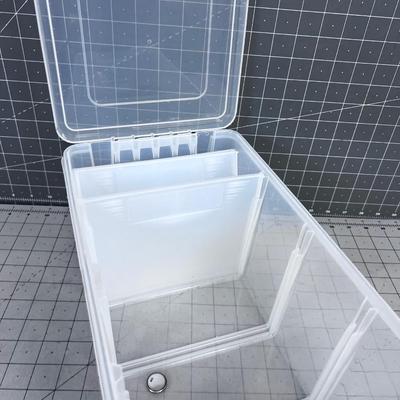 Remotes with Plastic Bin