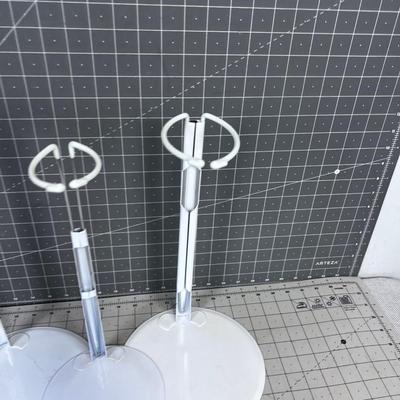 3 Metal Doll Stands