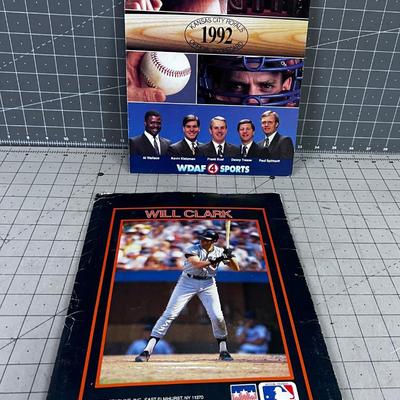 Baseball Memorabilia Score Card and Peach Folder