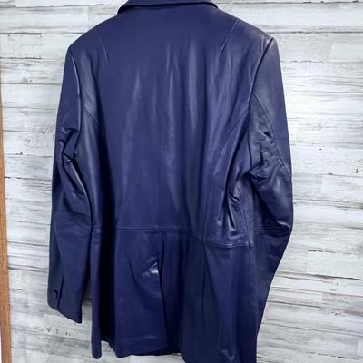 PURPLE Leather Denim and Company Jacket