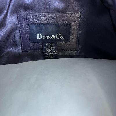 PURPLE Leather Denim and Company Jacket