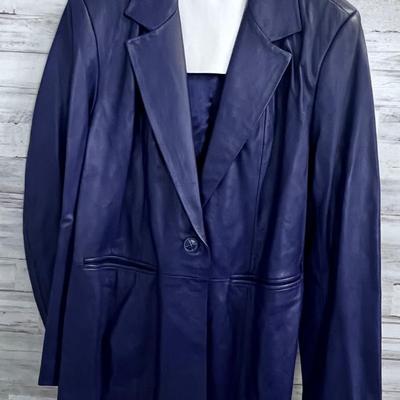 PURPLE Leather Denim and Company Jacket