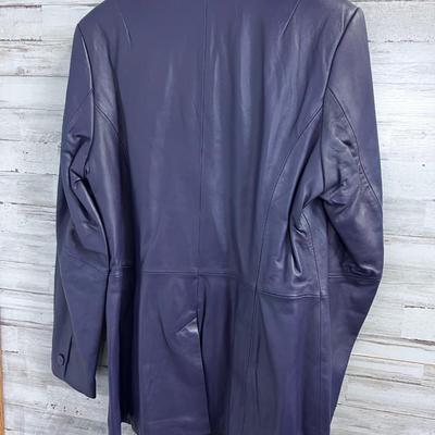 PURPLE Leather Denim and Company Jacket