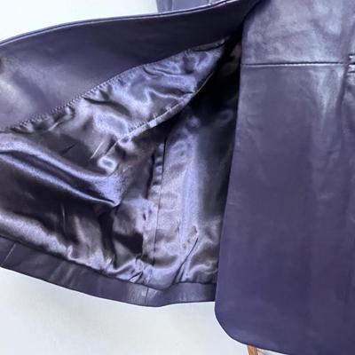 PURPLE Leather Denim and Company Jacket