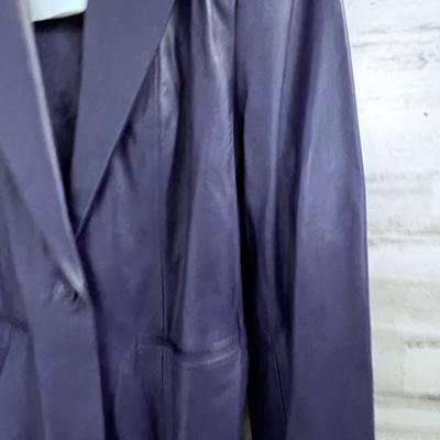 PURPLE Leather Denim and Company Jacket