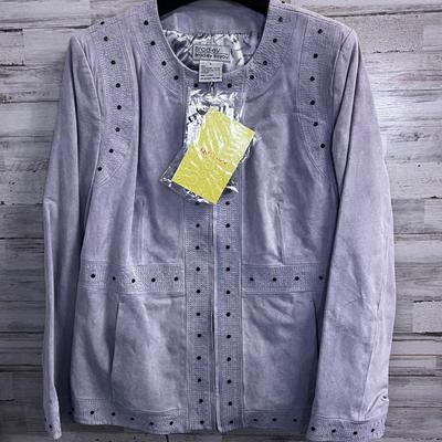 BRADLEY BAYOU  Jeweled Jacket LAVENDER Suede 