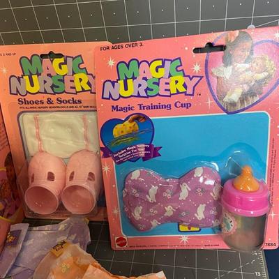  Vintage 1990 Magic Nursery 1st Surprise Doll + Extras