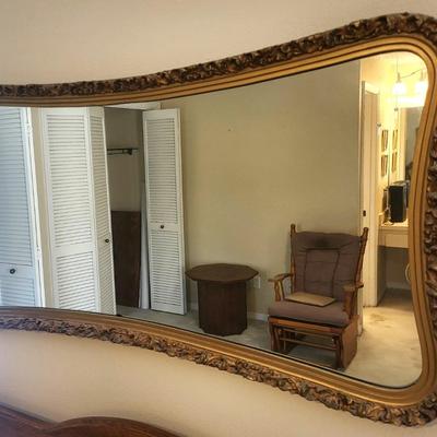 Mirror with Gold Frame