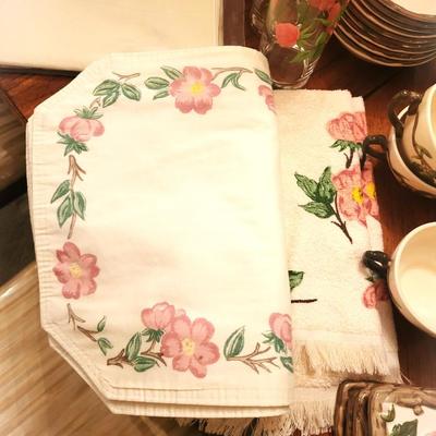 Franciscan " DESERT ROSE " China Lot with Linens and Cups
