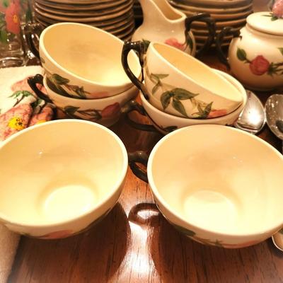Franciscan " DESERT ROSE " China Lot with Linens and Cups