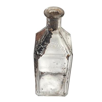 Antique Clear Glass Cork Top Dioviburnia Bottle