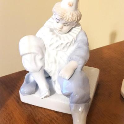3 Clown Porcelain Figurine Lot