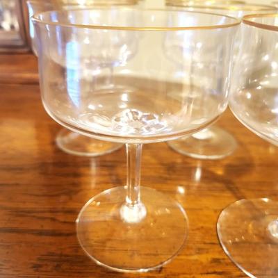 Lenox Desire Pattern Set of 8 Gold Trim Champagne/Sherbet Gobles