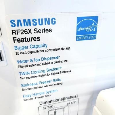 Samsung Refrigerator, Model RF26XAEWP
