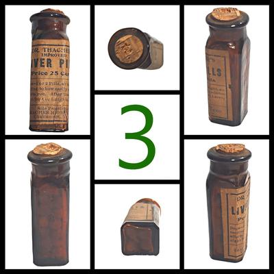5 Vintage/Antique Assorted Small Glass Bottles