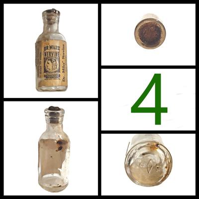 5 Vintage/Antique Assorted Small Glass Bottles