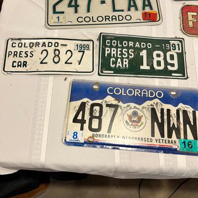 Large lot of license plates