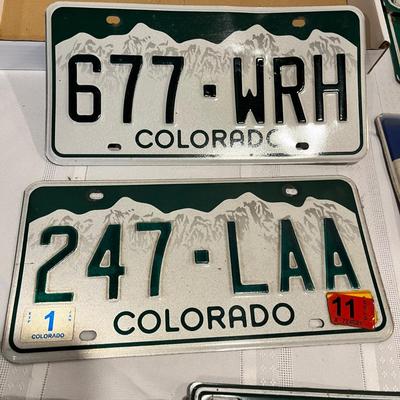 Large lot of license plates