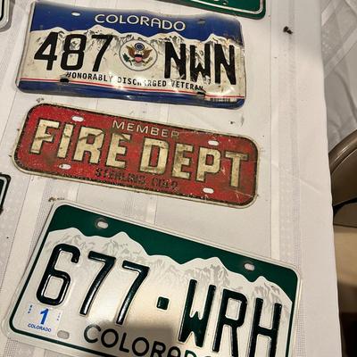 Large lot of license plates