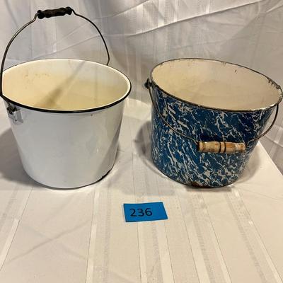 Antique Graniteware Buckets