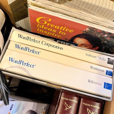 Box of cook books & other