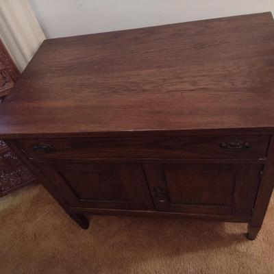 Antique Solid Oak Wash Stand
