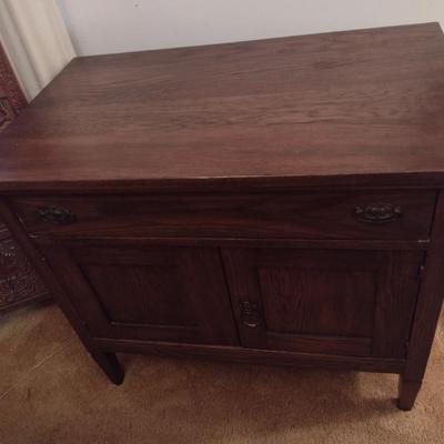 Antique Solid Oak Wash Stand