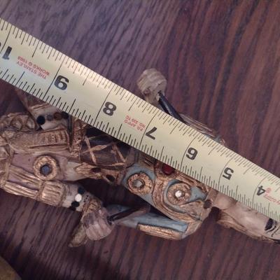 Set of Three Wood Carved Thai Indonesian Musician Figurines