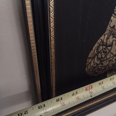 Framed Brass Rubbing Margaret Bernard Peyton 1450 Wall Decor Choice A