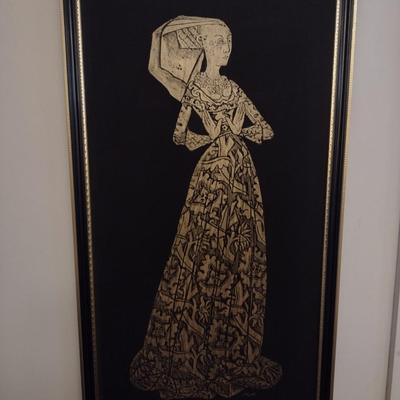 Framed Brass Rubbing Margaret Bernard Peyton 1450 Wall Decor Choice A