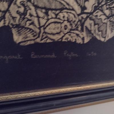 Framed Brass Rubbing Margaret Bernard Peyton 1450 Wall Decor Choice A