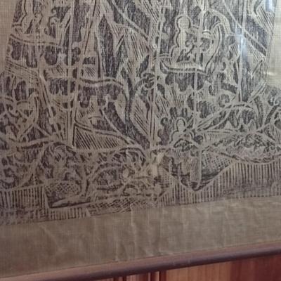 Framed Image Transfer on Fabric of Margaret Bernard Peyton 1450 Wall Decor Choice B