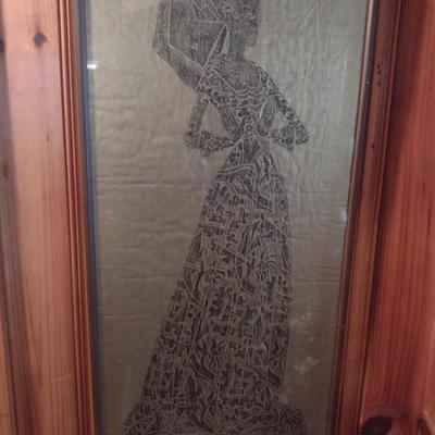 Framed Image Transfer on Fabric of Margaret Bernard Peyton 1450 Wall Decor Choice B