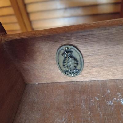 Vintage Oak Petite Kneehole Secretary