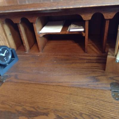 Vintage Oak Petite Kneehole Secretary