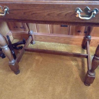 Vintage Oak Petite Kneehole Secretary