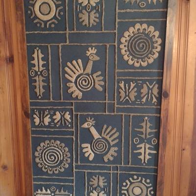 Large Framed Original Sand Art Wall Decor Local Artist