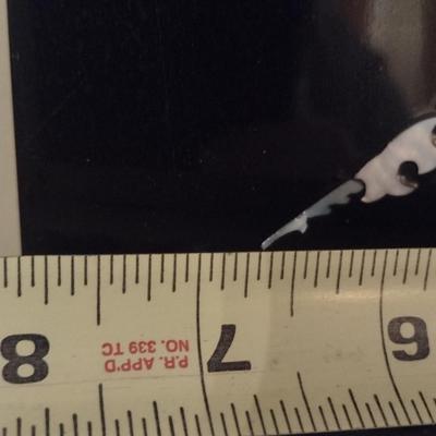 Pair of Black Lacquer Panel Mother of Pearl Inlay Asian Influence Wall Decor