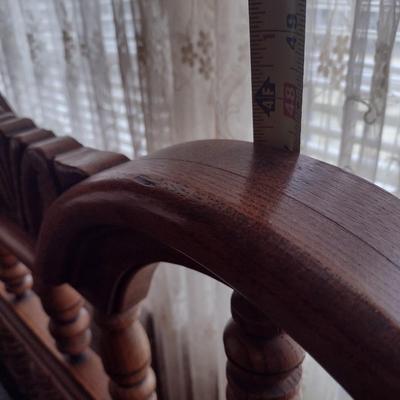 Link-Taylor Turned Wood Spindle Full Size Headboard Bed Frame and Mattress Set