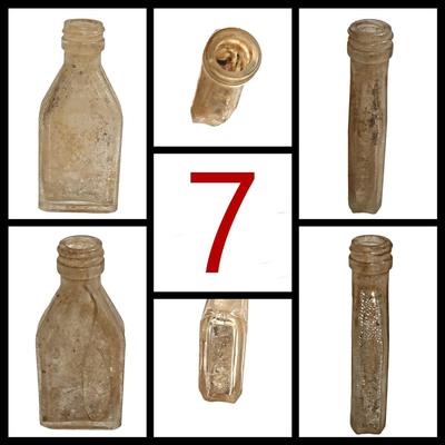 7 Medium Vintage/Antique Glass Bottles