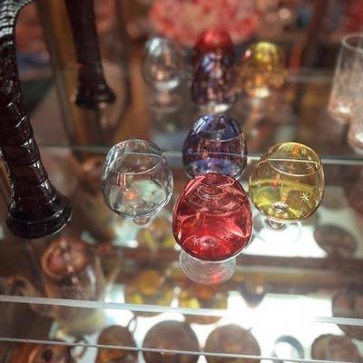 MCM colorful Brandy Snifters