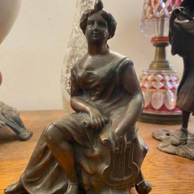 Bronze Lady with Lyre