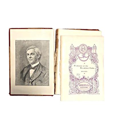 3 Antique Books: Professor at the Breakfast Table, Peter Pan: The Story of Peter and Wendy & The Works of Honore De Balzac