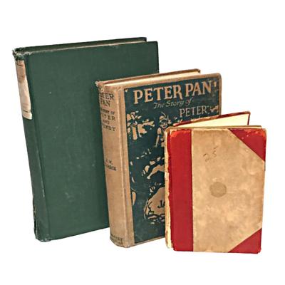 3 Antique Books: Professor at the Breakfast Table, Peter Pan: The Story of Peter and Wendy & The Works of Honore De Balzac