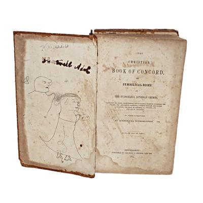 4 Antique Religious Books: Methods with Beginners, The Facts About Luther, His Glorious Appearing & The Book of Concord